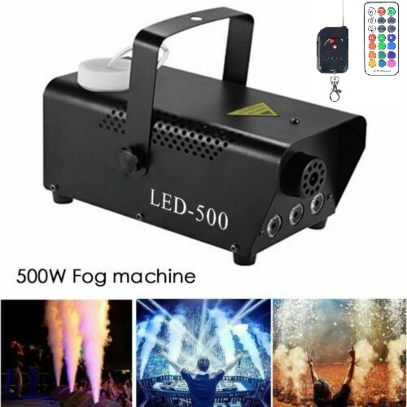 Picture of Smoke Machine 500W Fog Machine Disco Party Halloween Effect 3 LED RGB Live House