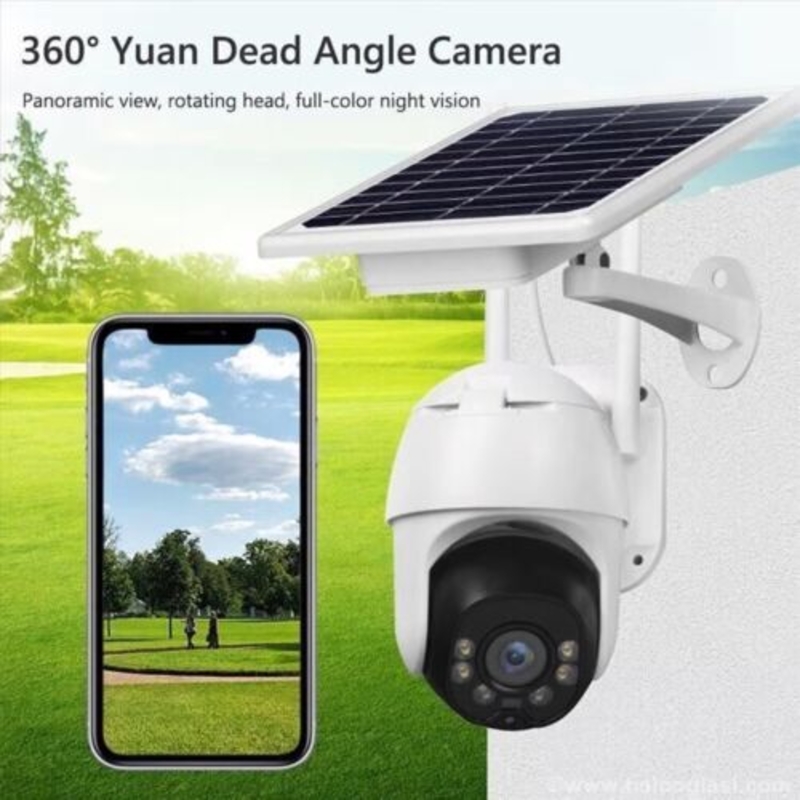 Picture of Solar Battery CCTV Camera Wireless Home Outdoor Security System HD PTZ 2way Talk