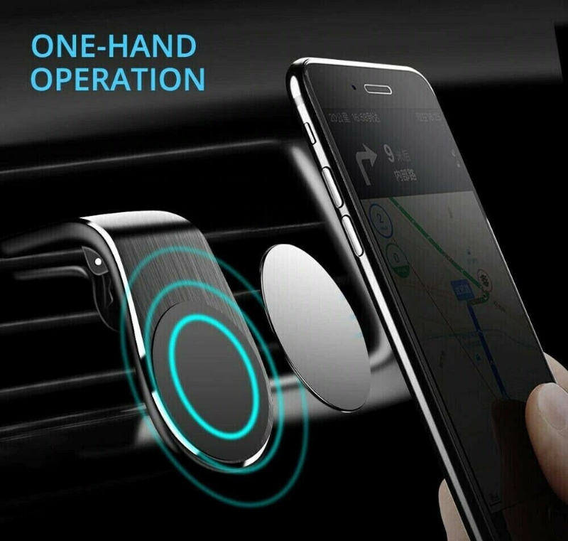 Picture of Metal Magnetic Mini L-Shape In Car Air Vent Mobile Phone Mount Holder Stand