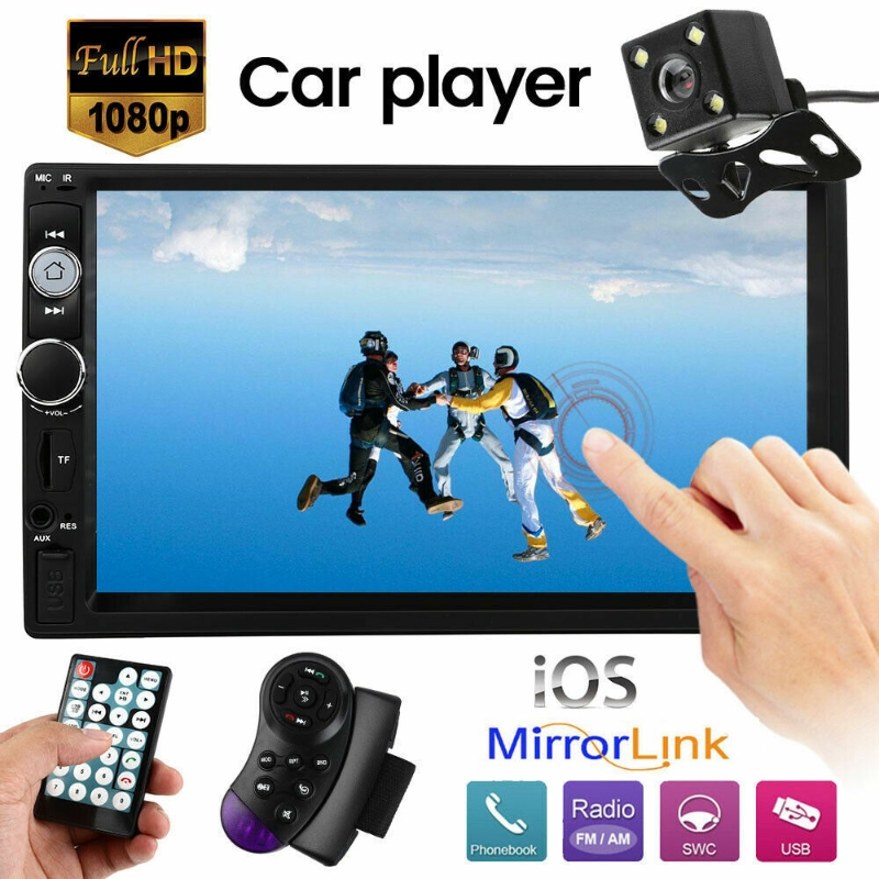 Picture of 7''2 Din Car Radio Touch Screen Mirror Link Audio Bluetooth USB Stereo FM TF MP5