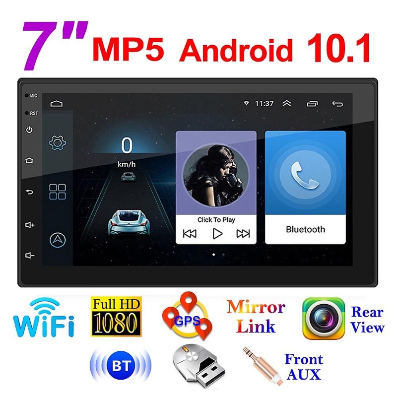 Picture of 7" Android 2Din Car Stereo Radio CarPlay MP5 Player Touch Screen Bluetooth GPS 1Gb 32Gb