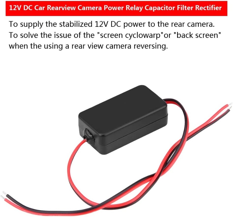 Picture of 12V Relay Capacitor Filter Rectifier for Car Rear View Reverse Back up Camera