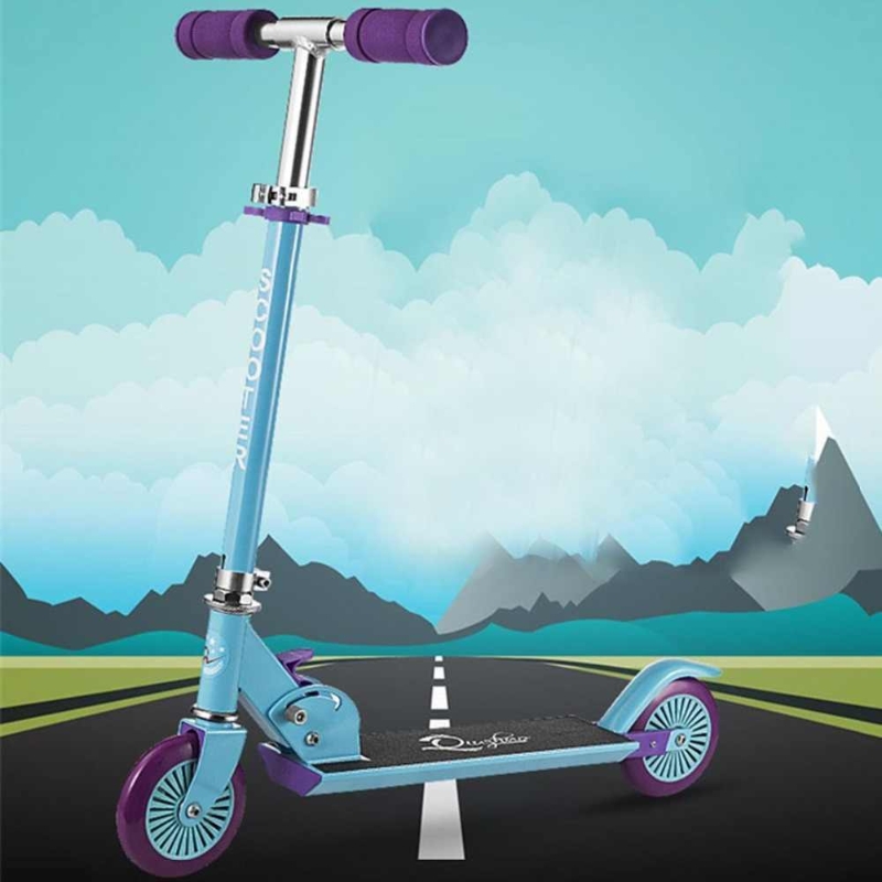 Picture of 2 Wheel Kids Scooter Fold Boy Girl Kick Push Adjustable Handlebar Foldable