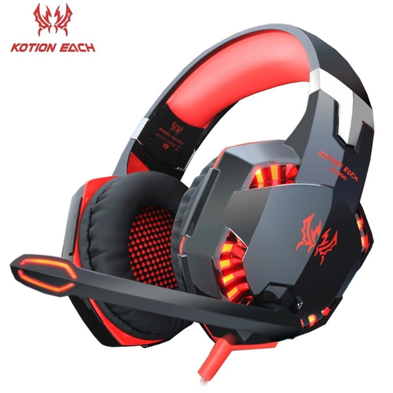 Picture of Gaming Headset For Xbox One PS4 PS5 Nintendo Switch PC 3.5mm Mic Headphones LED