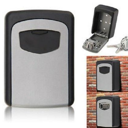 Picture of Safe Box Outdoor 4 Digit High Security Wall Mounted Key Code Lock Storage