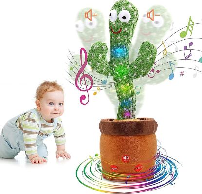 Picture of Dancing Cactus Plush Toy Can Singing And Recording To Learn Talking Kids Gift