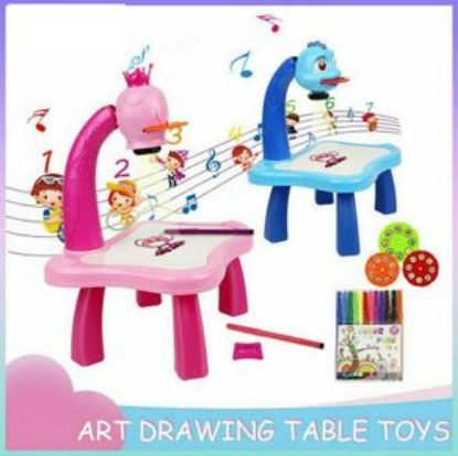 Picture of LED Drawing Projector Table for Kids Boy Girls Painting Board Toy w/ Light&Music